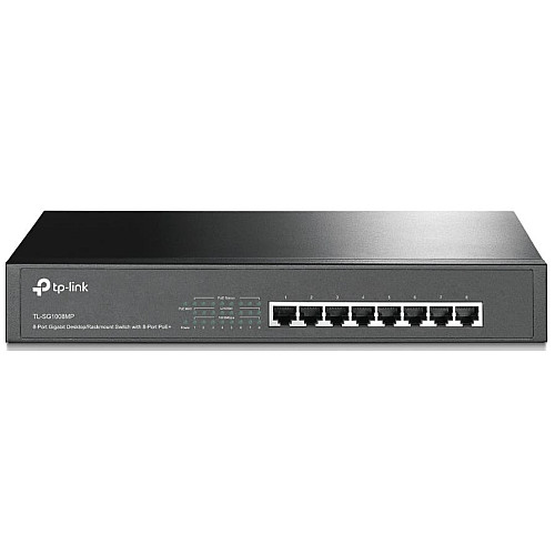 Комутатор TP-LINK TL-SG1008MP 8xGE (8xPoE), 126Вт, Некерований