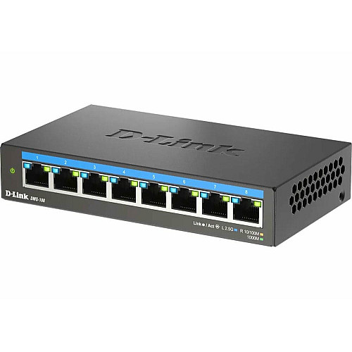 Комутатор D-Link DMS-108 8x2.5GE, Некерований