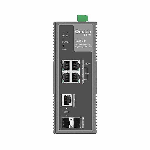 Промышленный коммутатор TP-LINK IES206GPP 4xGE (PoE), 120W, 1xGE/SFP, 1xSFP WebSmart