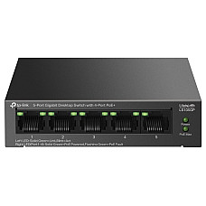 Комутатор TP-LINK LS105GP  5xGE (4xPoE), 65 Вт