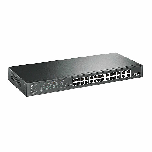 Коммутатор TP-LINK SL2428P 24xFE(24xPoE), 4xSFP, 250Вт, Неуправляемый