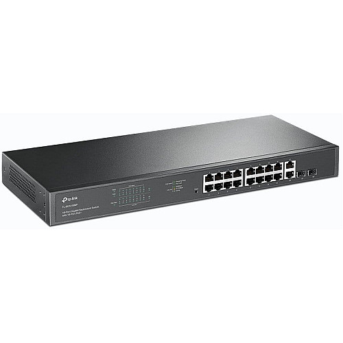 Коммутатор TP-LINK TL-SG1218MP 16xGE (16xPoE), 2xSFP, 120Вт, Неуправляемый