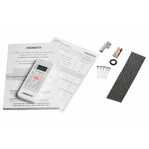 Кондиционер ARDESTO ACM-24INV-R32-WF-AG-S 70м2 инвертор 24000BTU 7.0кВт A++/A+ -15°С Wi-Fi R32 белый