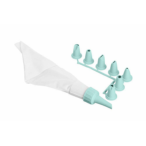 Мешок кондитерский с насадками ARDESTO Tasty baking, 26.8x13.4см, пластик, голубой