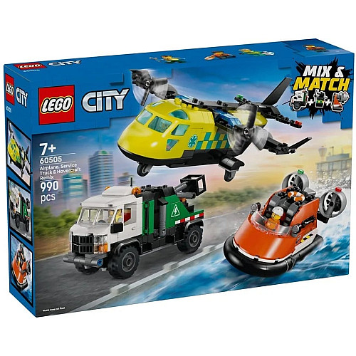 Конструктор LEGO City Ремикс самолета, грузовика и судна на воздушной подушке