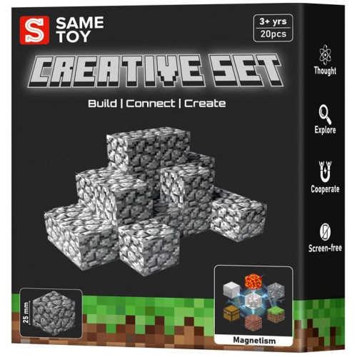 Магнітний конструктор Same Toy Creative Set Cobblestone 20ел