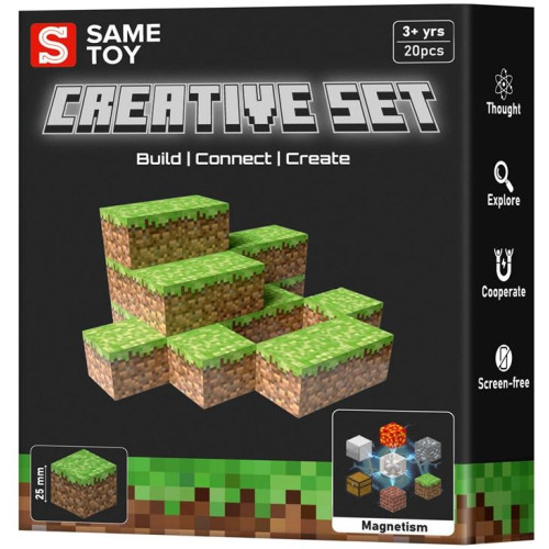 Магнітний конструктор Same Toy Creative Set Grass 20ел