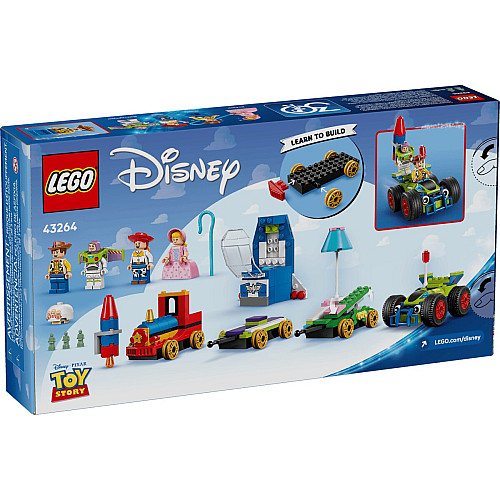 Конструктор LEGO Disney Pixar Святкування з Історії Іграшок: потяг і авто для перегонів