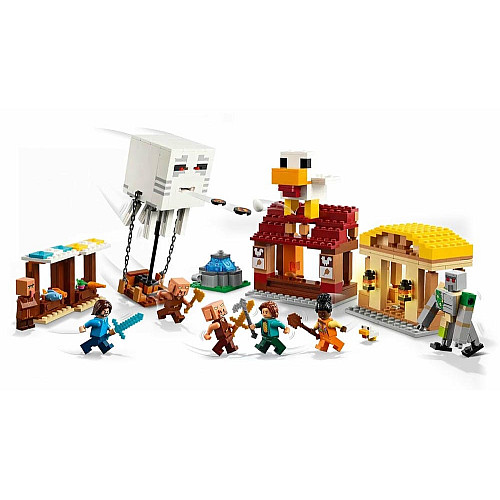 Конструктор LEGO Minecraft Нападение на деревню с воздушным шаром Гаст