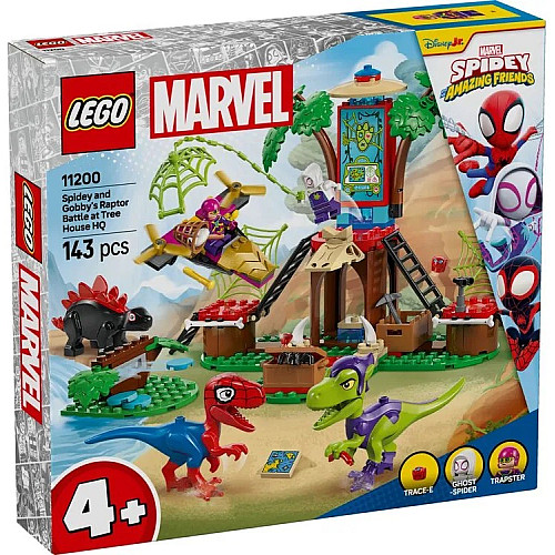Конструктор LEGO Spidey Битва Павука та раптора Гоббі у штаб-будинку на дереві
