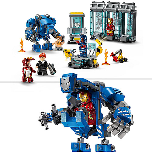 Конструктор LEGO Super Heroes Лабораторія Залізної Людини: зал обладунків