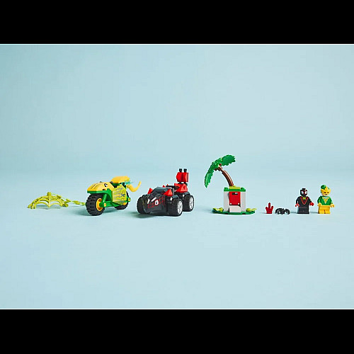 Конструктор LEGO Spidey Перегони на електромобілях з динозаврами
