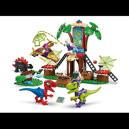Конструктор LEGO Spidey Битва Павука та раптора Гоббі у штаб-будинку на дереві