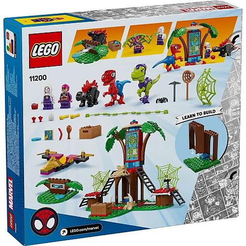 Конструктор LEGO Spidey Битва Павука та раптора Гоббі у штаб-будинку на дереві