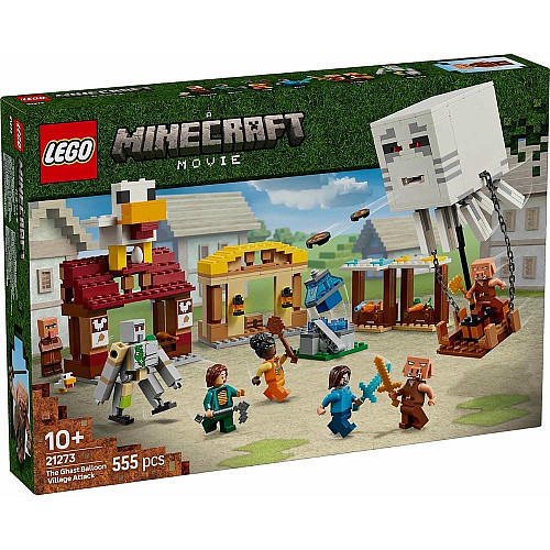 Конструктор LEGO Minecraft Нападение на деревню с воздушным шаром Гаст