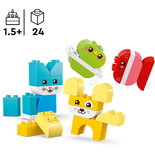 Конструктор LEGO DUPLO My First Очаровательные творческие домашние питомцы 3 в 1