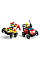 Конструктор LEGO City «Пицца-авто против пожарной машины» Набор гонок