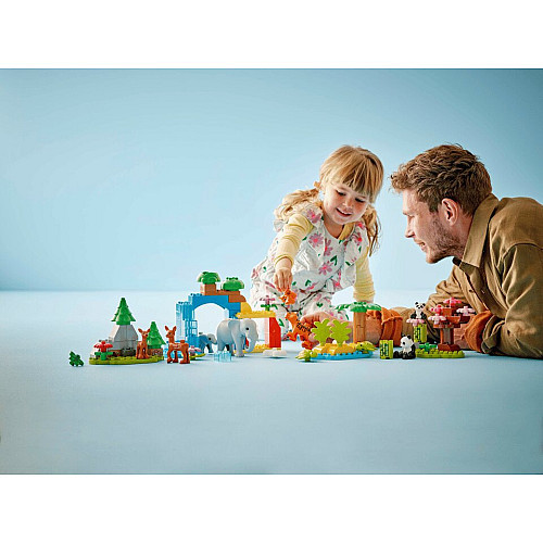 Конструктор LEGO DUPLO Town Сімейства диких тварин 3-в-1
