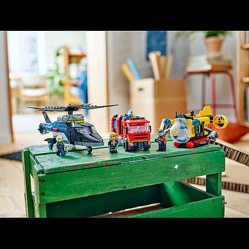 Конструктор LEGO City Ремікс вертольотів, пожежних машин і підводних човнів