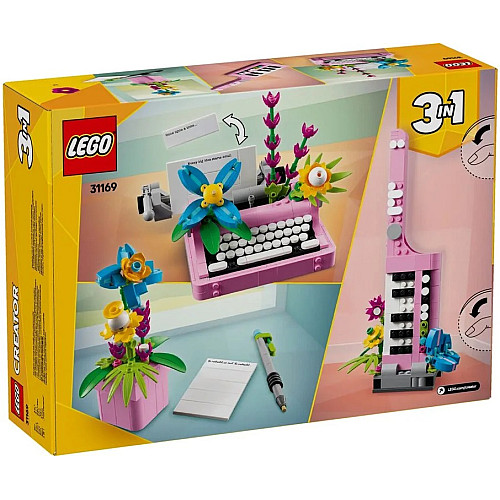 Конструктор LEGO Creator Друкарська машинка з квітами