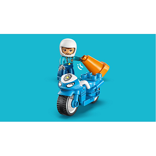 Конструктор LEGO DUPLO Town Синій поліцейський мотоцикл