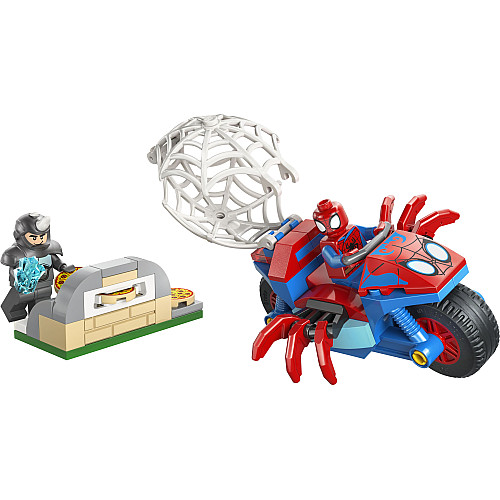 Конструктор LEGO Spidey Паук на мотоцикле против Носорога