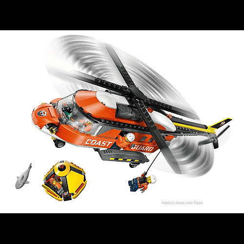 Конструктор LEGO City Спасательный катер и вертолет береговой охраны