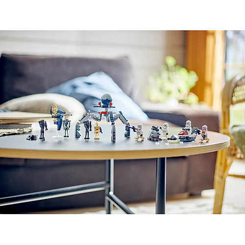 Конструктор LEGO Star Wars Клоны-пехотинцы и Боевой дроид. Боевой набор