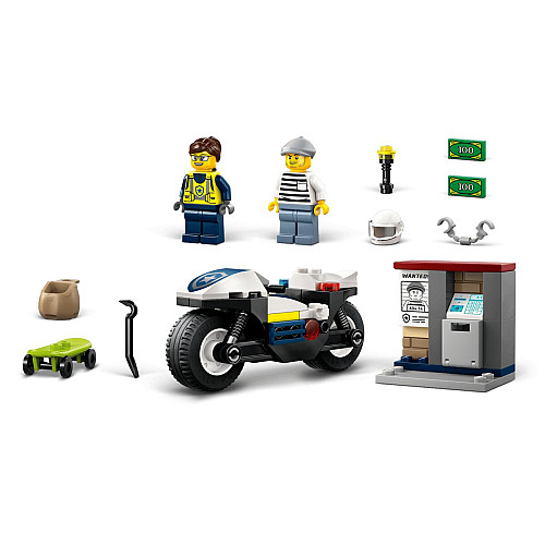 Конструктор LEGO City  Переслідування на поліцейському мотоциклі