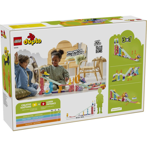 Конструктор LEGO DUPLO Town 3 в 1 Цікаві гірки та трампліни з автомобілями