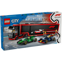 Конструктор LEGO City Вантажівка F1 з автомобілями RB20 та AMR24