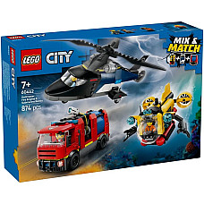 Конструктор LEGO City Ремікс вертольотів, пожежних машин і підводних човнів
