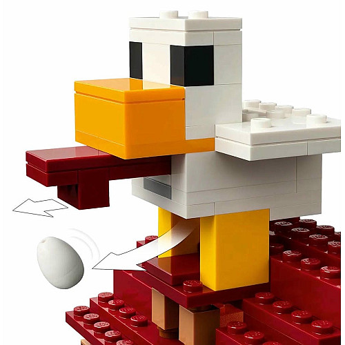 Конструктор LEGO Minecraft Нападение на деревню с воздушным шаром Гаст
