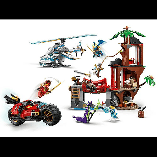 Конструктор LEGO Ninjago Автомобильная битва ниндзя у дома на дереве