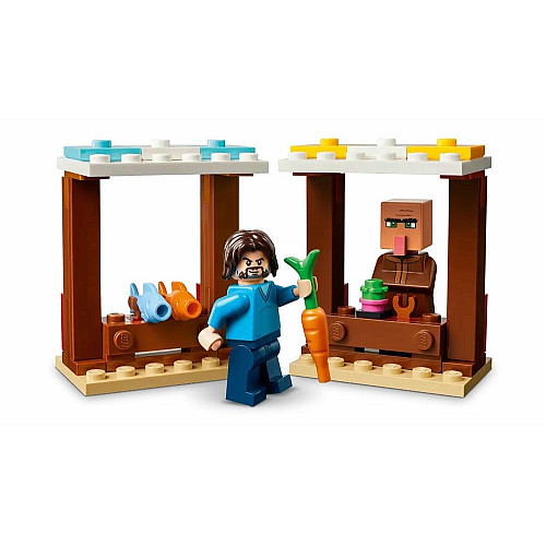 Конструктор LEGO Minecraft Нападение на деревню с воздушным шаром Гаст
