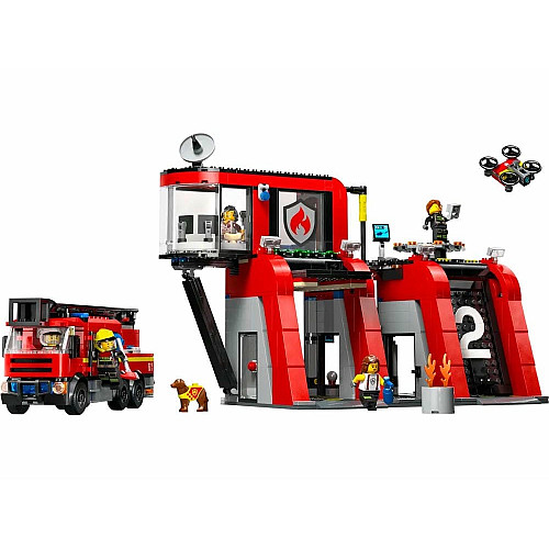 Конструктор LEGO City Пожарное депо с пожарной машиной
