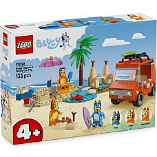 Конструктор LEGO Bluey Пляж і сімейна поїздка на автомобілі Блуї