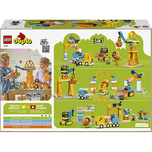 Конструктор LEGO DUPLO Town 3-в-1 Строительная площадка и техника