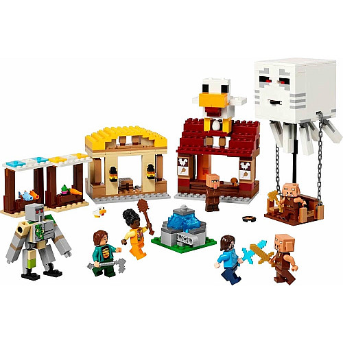 Конструктор LEGO Minecraft Нападение на деревню с воздушным шаром Гаст