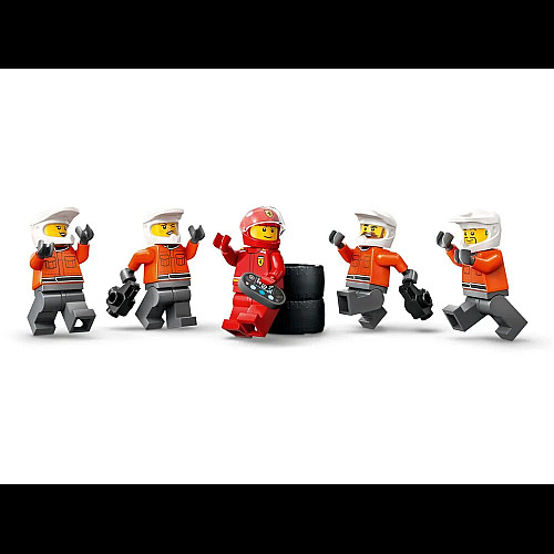 Конструктор LEGO City Піт-стоп і піт-екіпаж F1 з болідом Ferrari