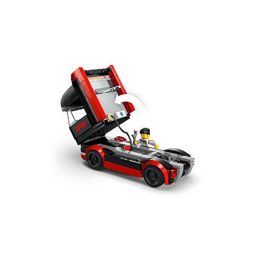 Конструктор LEGO City Вантажівка F1 з автомобілями RB20 та AMR24