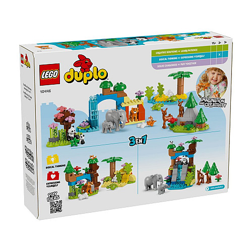 Конструктор LEGO DUPLO Town Сімейства диких тварин 3-в-1