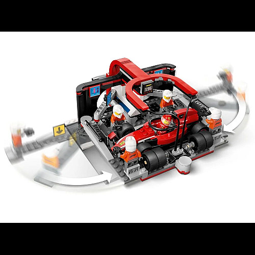 Конструктор LEGO City Піт-стоп і піт-екіпаж F1 з болідом Ferrari