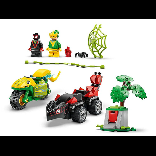 Конструктор LEGO Spidey Перегони на електромобілях з динозаврами