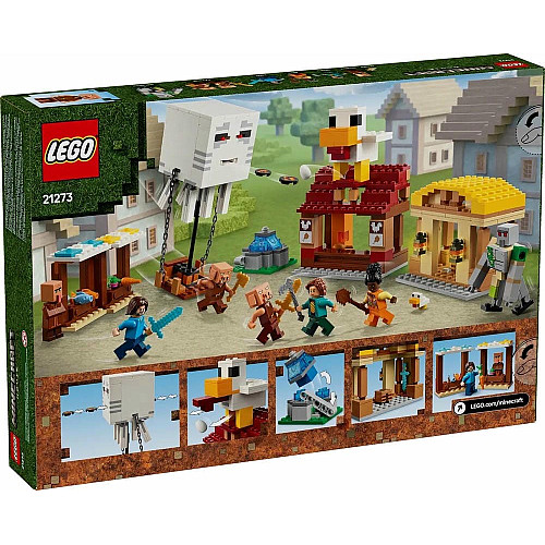 Конструктор LEGO Minecraft Нападение на деревню с воздушным шаром Гаст