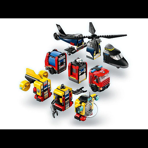 Конструктор LEGO City Ремікс вертольотів, пожежних машин і підводних човнів