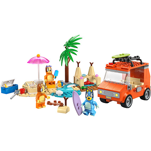 Конструктор LEGO Bluey Пляж і сімейна поїздка на автомобілі Блуї