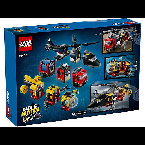 Конструктор LEGO City Ремікс вертольотів, пожежних машин і підводних човнів