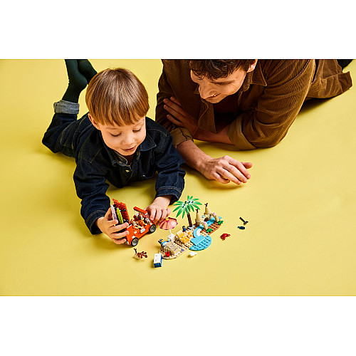 Конструктор LEGO Bluey Пляж і сімейна поїздка на автомобілі Блуї