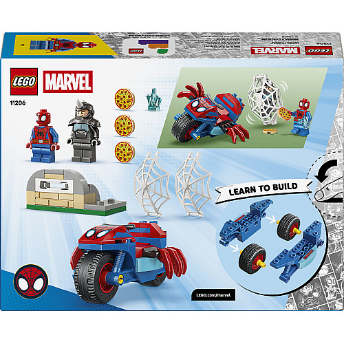 Конструктор LEGO Spidey Паук на мотоцикле против Носорога